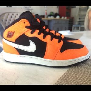 Orange and Black Nike Dunks